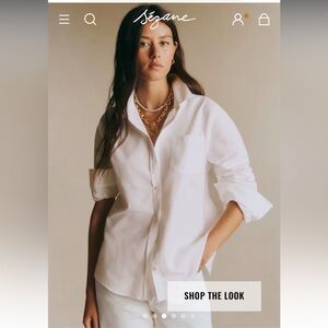 ✨NWOT Sézane White Tomboy Shirt